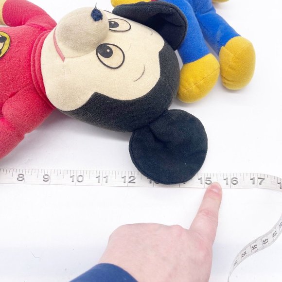 Knickerbocker Vintage Mickey Mouse Plush Lot 2 Stuffed Animals Poor Condition - Picture 2 of 5